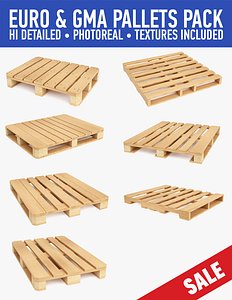 c4d wood pallets pack