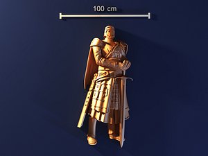 3d model knight mold gypsum