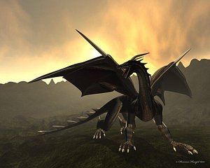 Dragon Rigged and Game Ready