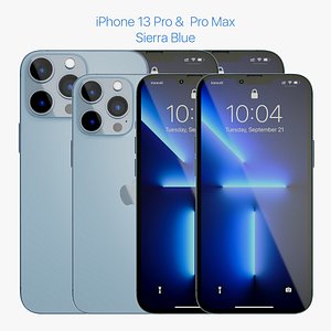 iPhone 13 Pro - Pro Max Sierra Blue 3D model