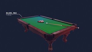 3d model billiard kit