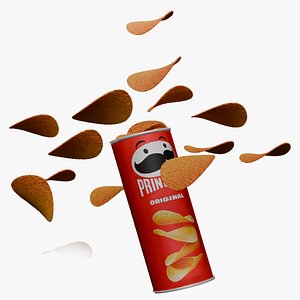 PRINGLES CHIPS BOX 3D MODEL model