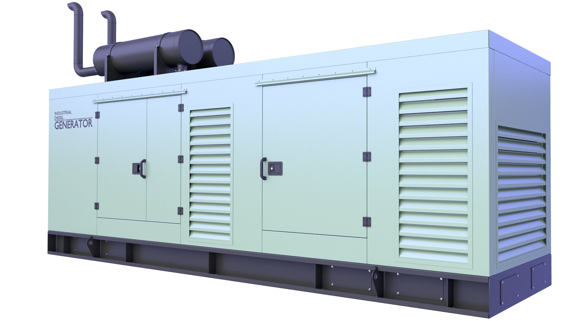 Industrial Diesel Power Generator 18 model TurboSquid 1980035