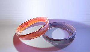 Glass & plastic bracelet
