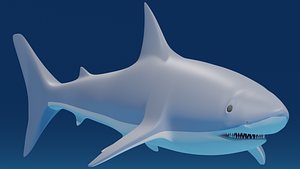 Cartoon Great White Shark