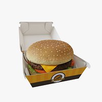 Cheeseburger with package