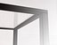 SIDE TABLE Double square wood and glass