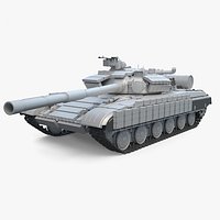 Tank T-64BV High-Poly