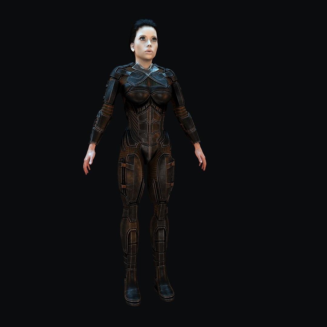 3d Model Cyborg Female Hd Pack