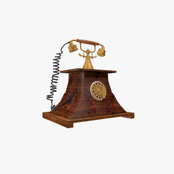 Antique Telephone - Old phone Low Poly 3D model