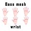 Hand 3D Base Mesh Low-poly