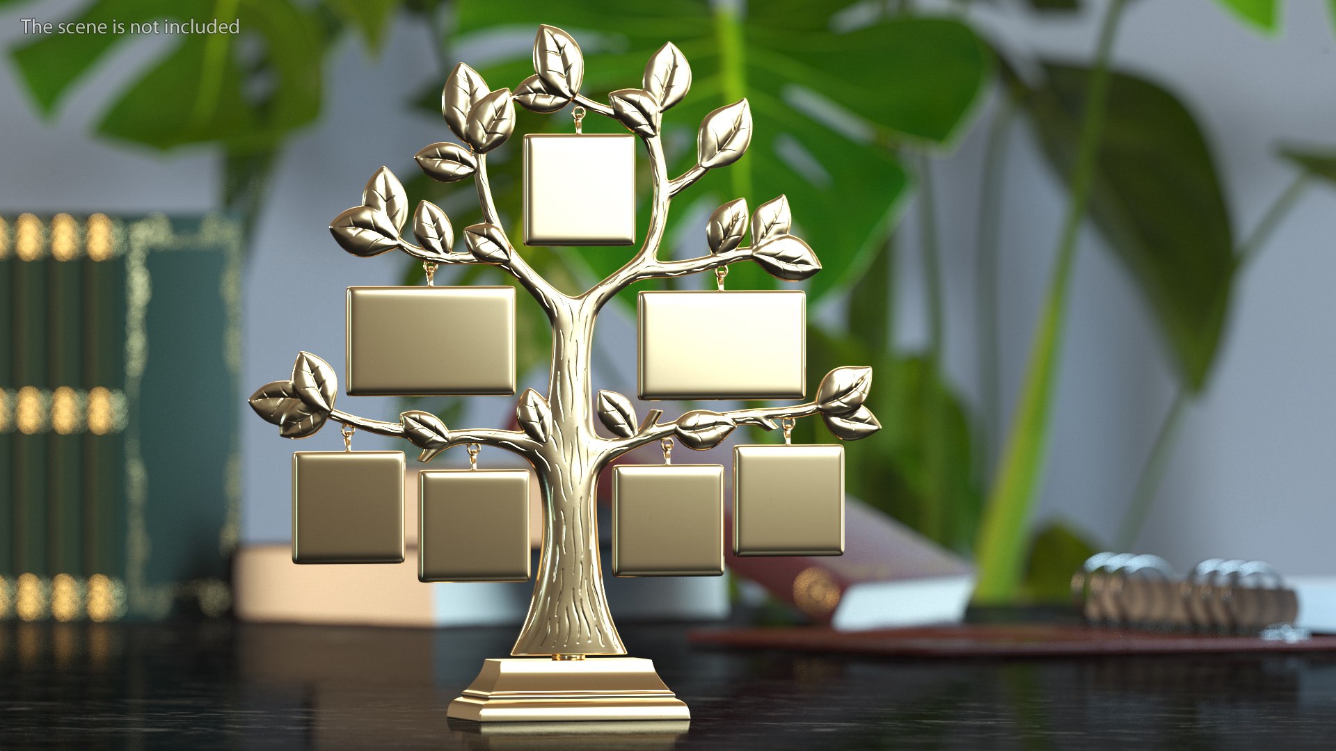 3D Golden Family Tree And Hanging Photo Frames TurboSquid 1969596