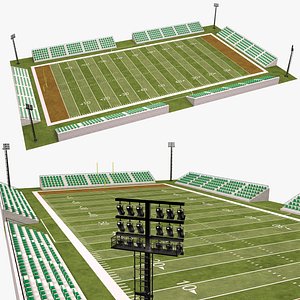 American Football Stadium - Green model