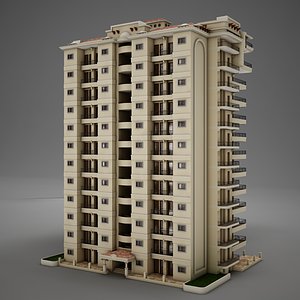 3D model tropical latin mexican beach