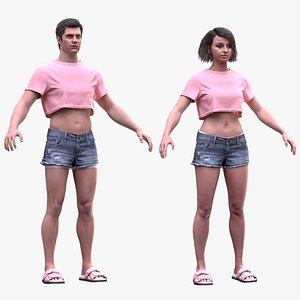 Man and Woman in Summer Outfit 3
