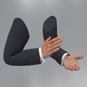 Realistic Male Arms with Sleeves Rigged For Maya