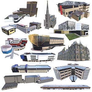 Campus Building Pack 01 model