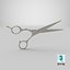 3D model barber scissors ar