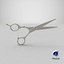 3D model barber scissors ar
