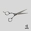 3D model barber scissors ar