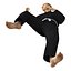 Черный костюм японского каратэ Fighter Pose 3 с ме