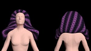 Free 3d lovely woman's hair