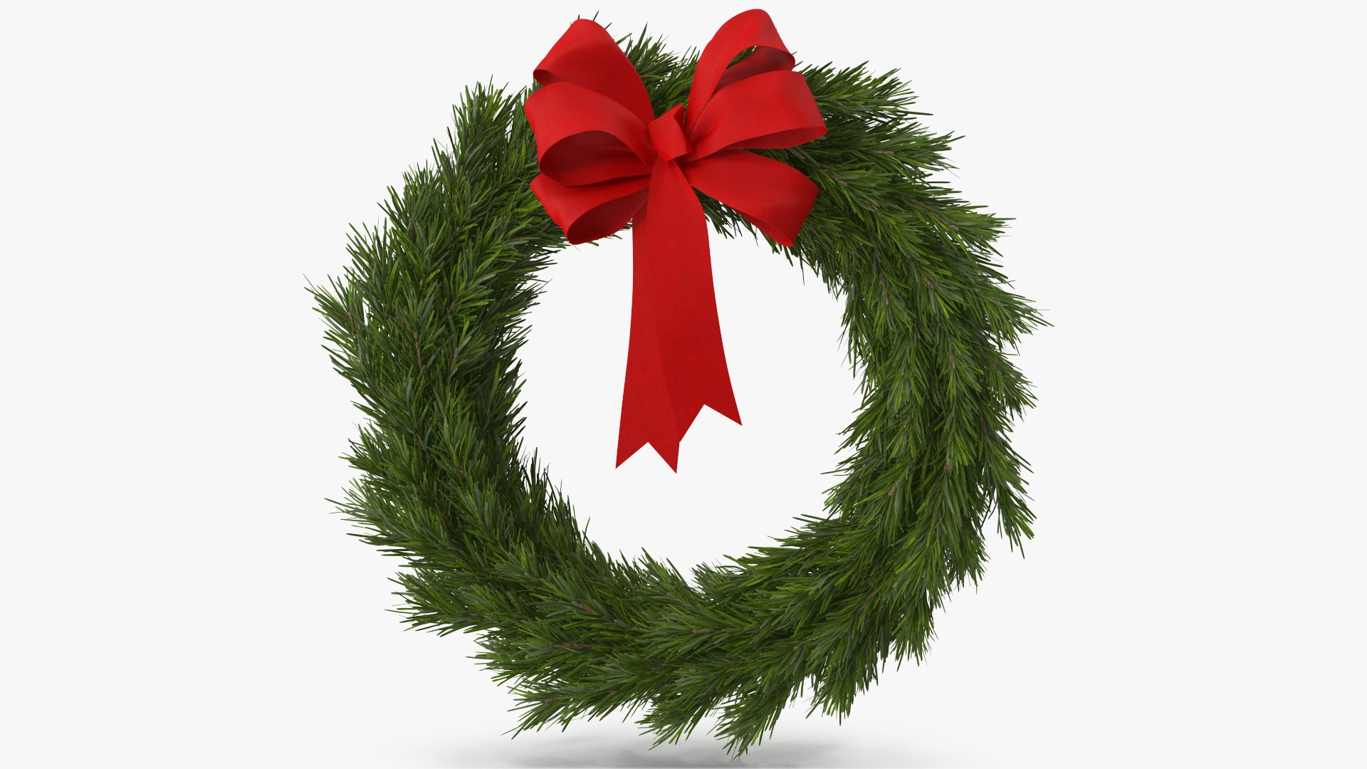 Modello 3D Ghirlanda di Natale con fiocco rosso 4 - TurboSquid 1669390, image size:1920x1080
