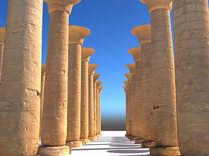 ancient pillar luxor ready 3D