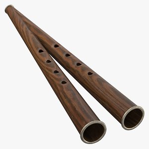 Roman Aulos Musical Instrument 3D model