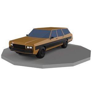 3D Classic Car LowPoly - LA model