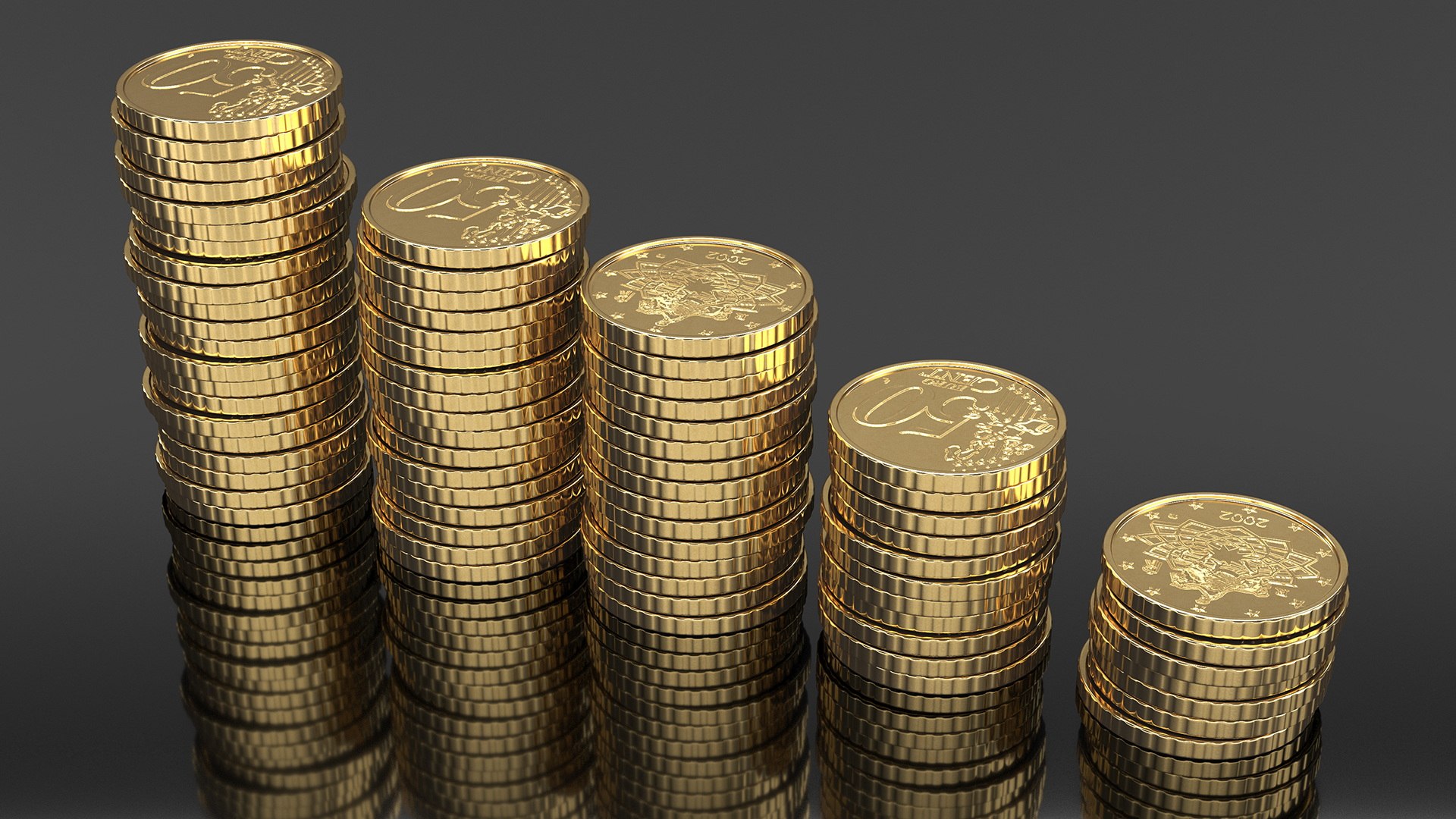 Stacked Coins Set 3D Model - TurboSquid 2071360