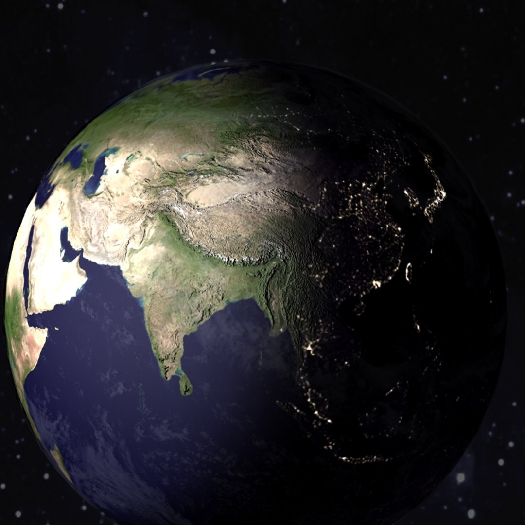 Earth Night 3d Max