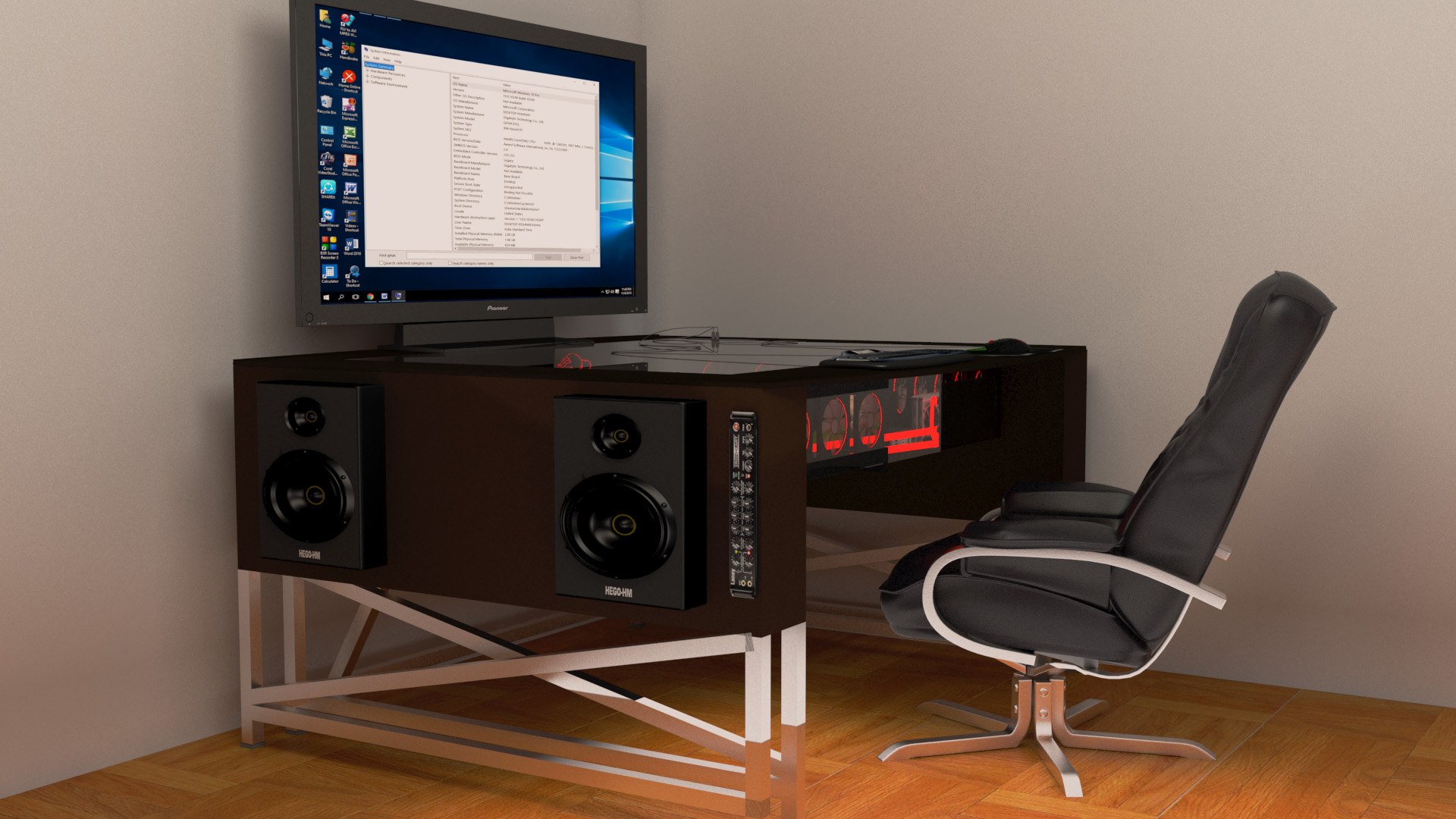 3D Mod Computer Case Desk TurboSquid 1329077