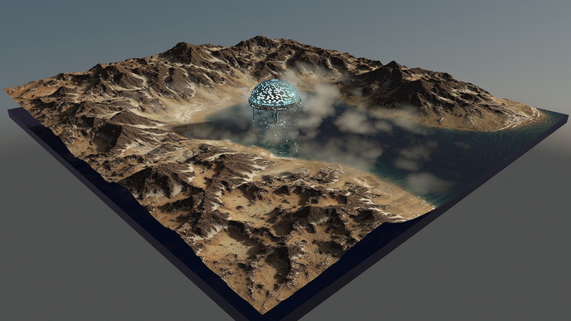 3D Scene Biodome and in lake desert model https://p.turbosquid.com/ts-thumb/LX/BgmAwt/01/1/jpg/1648889039/1920x1080/fit_q87/2572079651154859c2fccdd5d9311daa44f91c5b/1.jpg