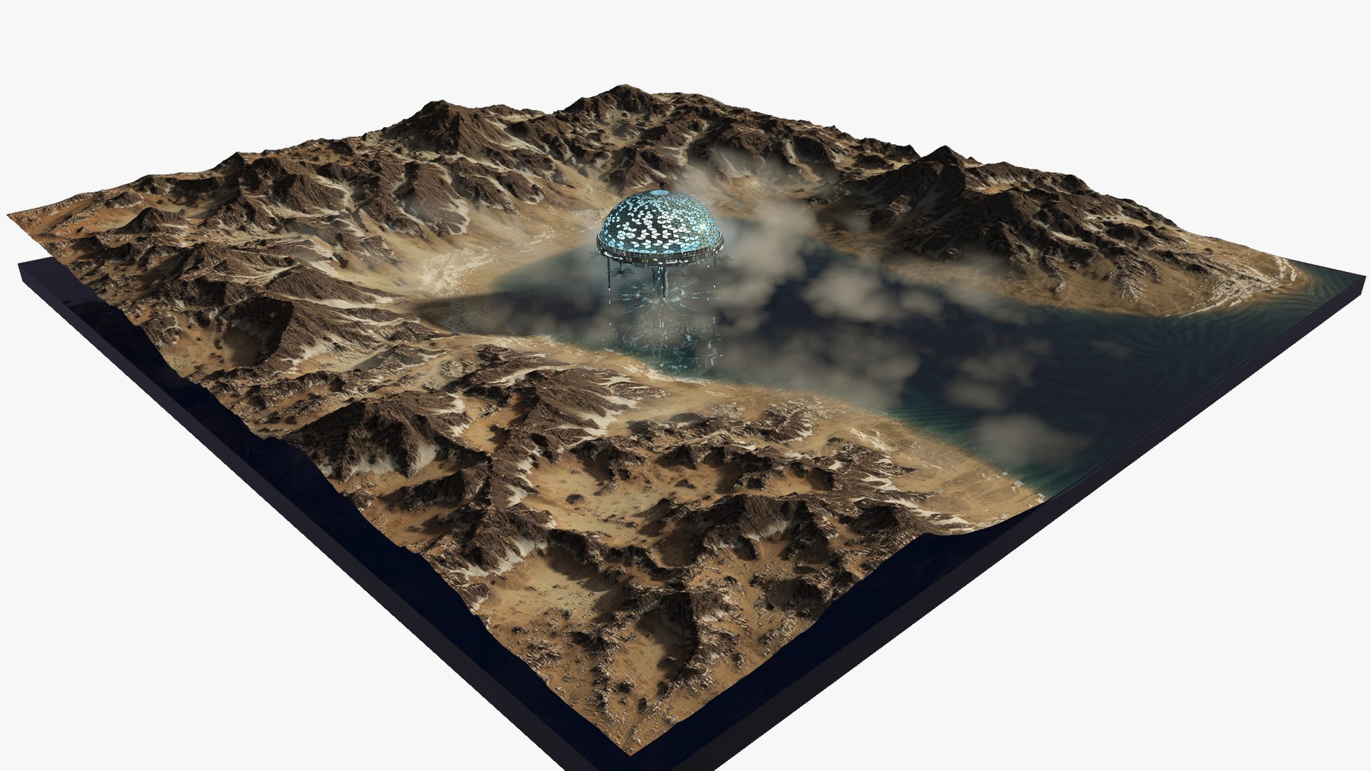 3D Scene Biodome and in lake desert model https://p.turbosquid.com/ts-thumb/LX/BgmAwt/XF/sgn/jpg/1648889970/1920x1080/fit_q87/b5e8c3038d3b1eb6a5deb102da65633fcf6b3a31/sgn.jpg