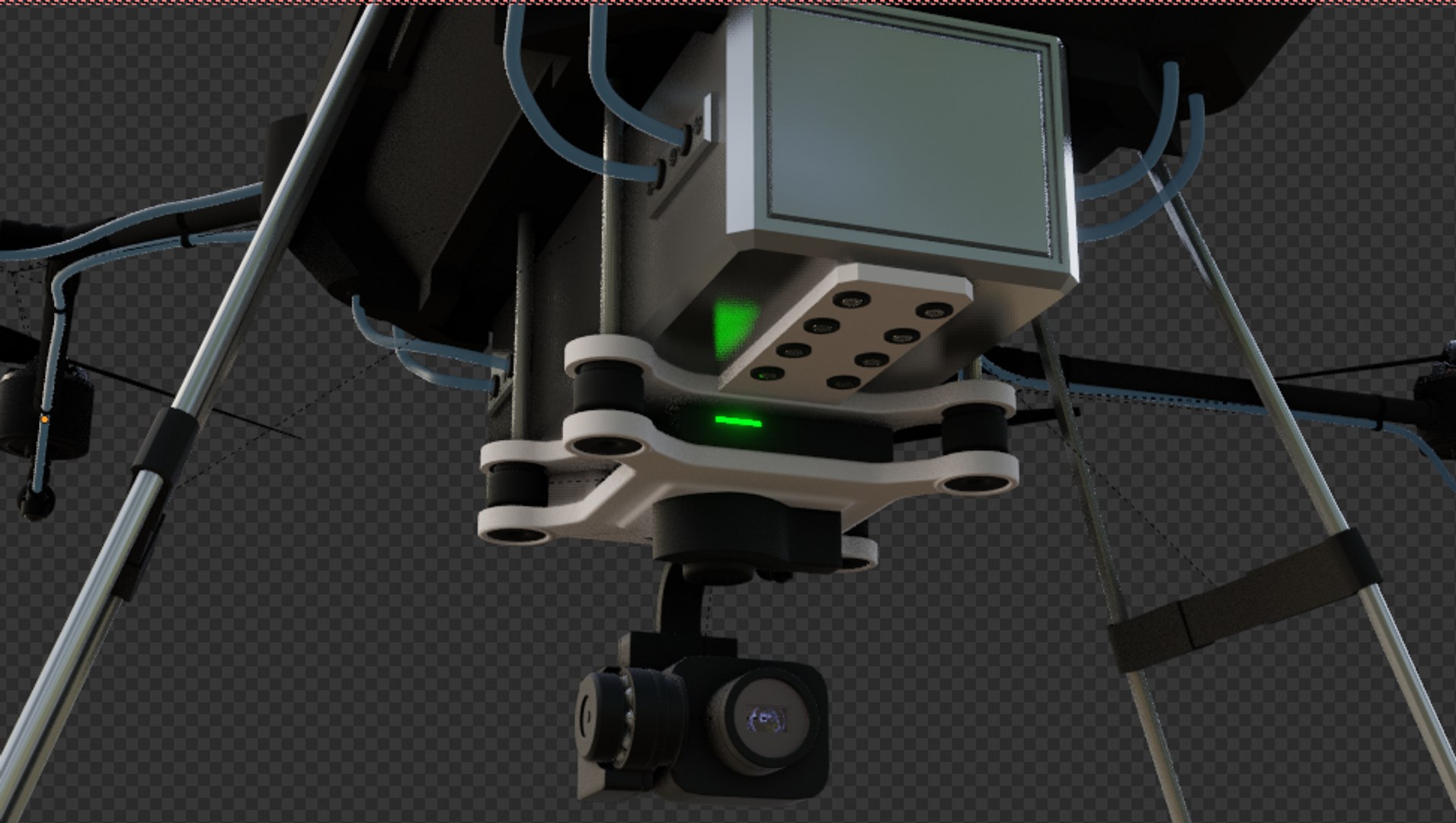3D Drone https://p.turbosquid.com/ts-thumb/LX/DUodeg/gZ/screenshot20230719072438/png/1689747999/1920x1080/fit_q87/a3de22d05721f2b425c0cd53ba99fc85c9add750/screenshot20230719072438.jpg