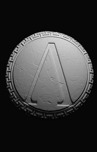 Spartan shield 3D model