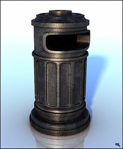 trash bin europe 3d model