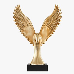 figurine gold eagle wing model