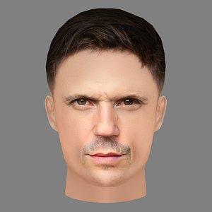 3D Will Bowden Head - Low poly head for game model