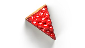 cake strawberries 3D