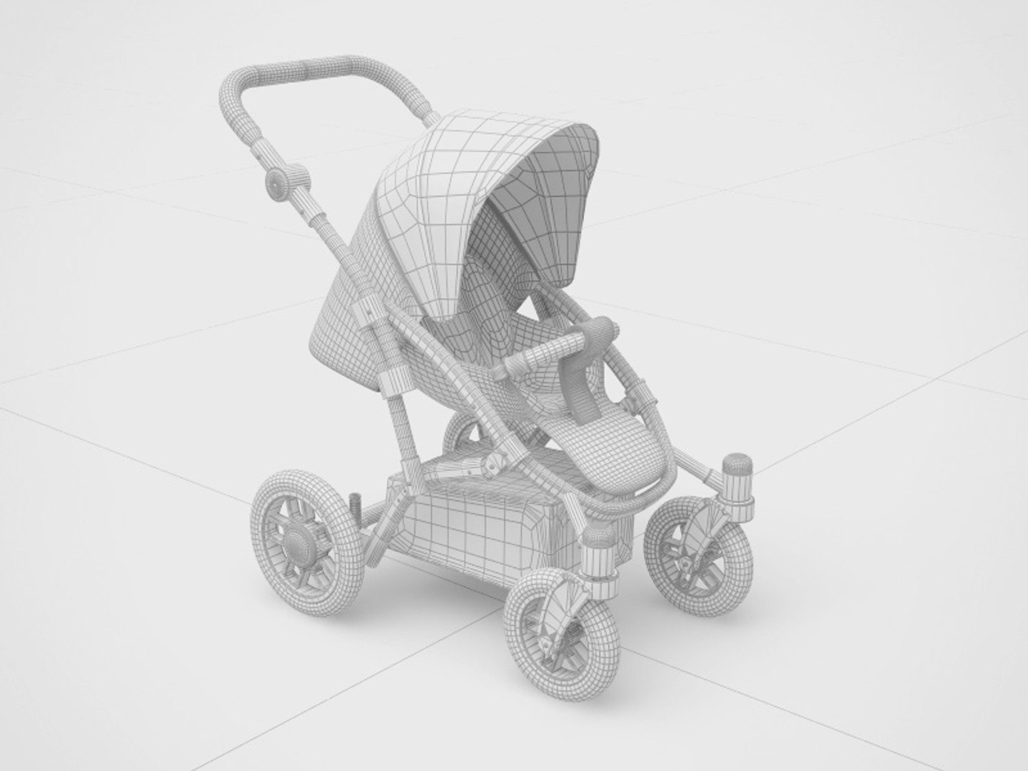Baby Stroller 3d C4d