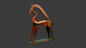 Running Deer Sculpture Abstract Deer Figurine
