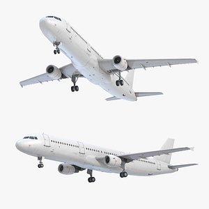 3D model a321 generic white