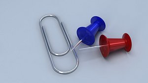 push pins 3D model