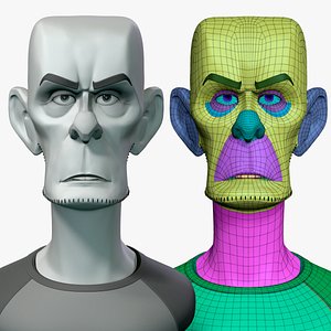 Cartoon male character Gustavo base mesh
