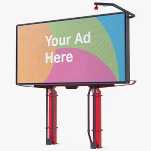 Digital Billboard 6x3 on Two Poles