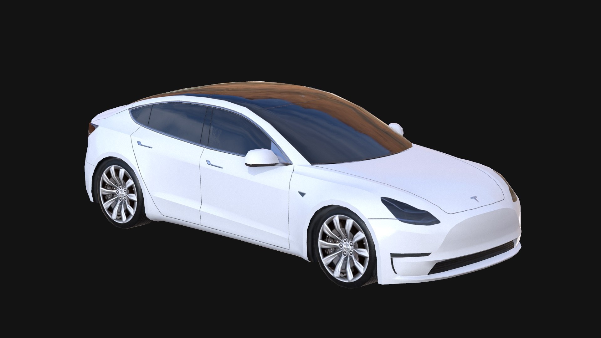 3d model pack low-poly tesla s