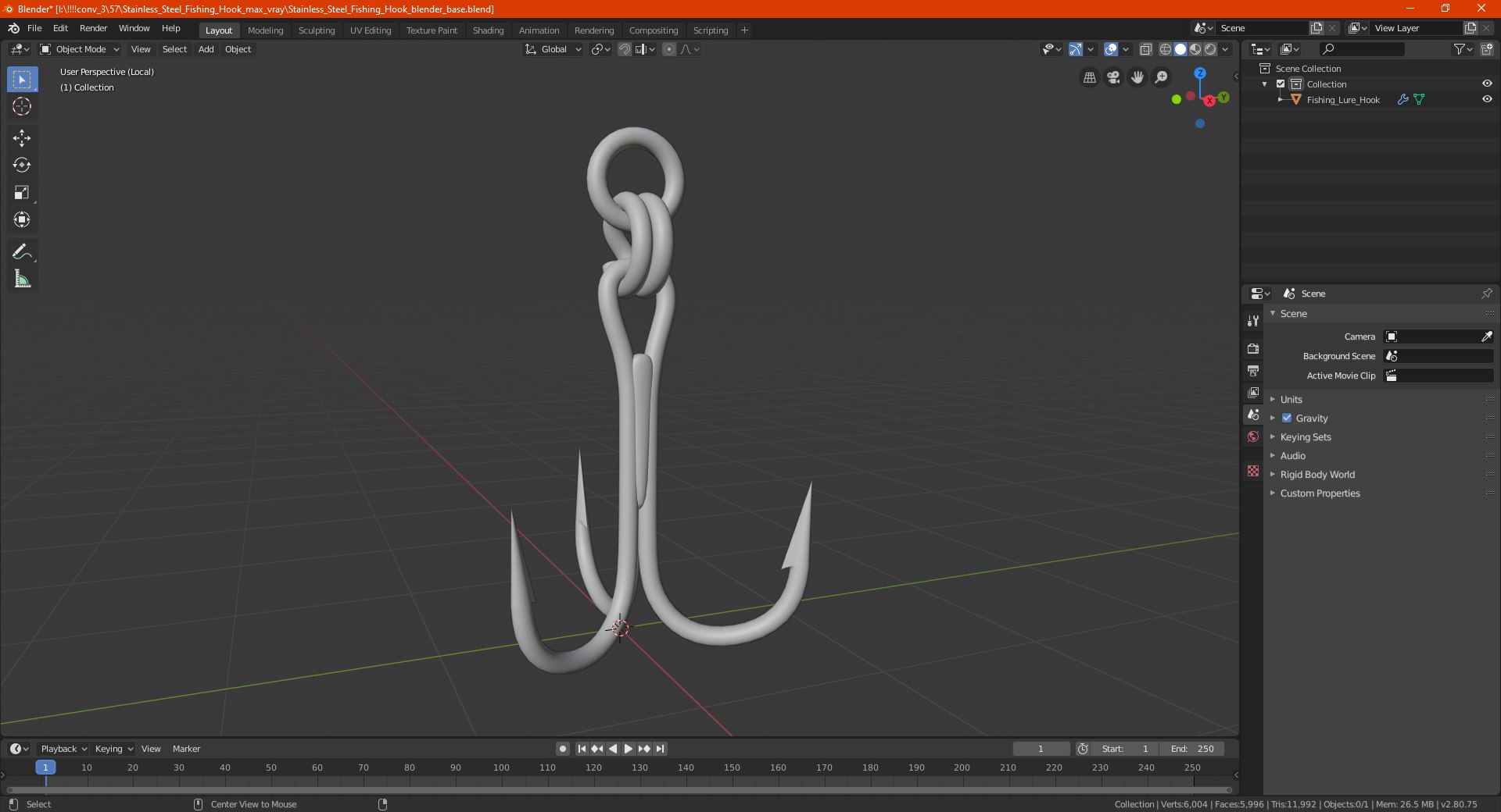 Stainless Steel Fishing Hook 3D model https://p.turbosquid.com/ts-thumb/LX/njakJz/54/stainlesssteelfishinghook3dsmodel022/jpg/1625045520/1920x1080/fit_q87/3d378c4f66a9d17dca970ed70834dedaac70a437/stainlesssteelfishinghook3dsmodel022.jpg