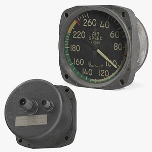 3D model Beechcraft Flight Speed Unit 8030-K1153 with Barbed Ports Used Rigged